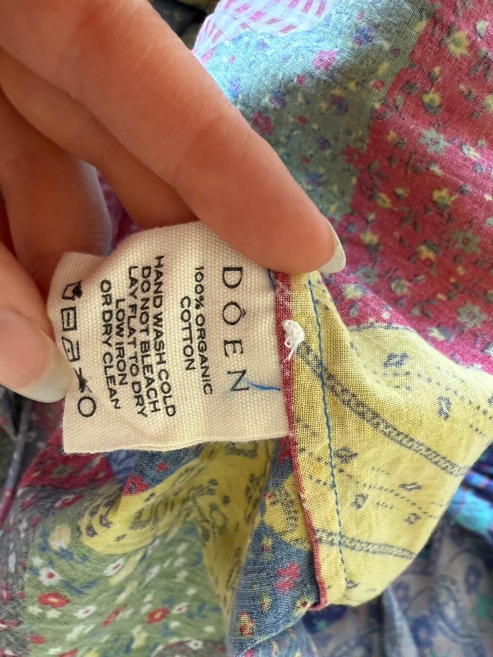 EUC - Doen Nicolette Patchwork Midi Dress - Size S - Picture 4 of 7